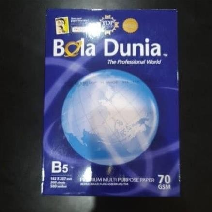 

(1 RIM) Kertas HVS B5 Bola Dunia 70 gr (Harga Khusus Online)