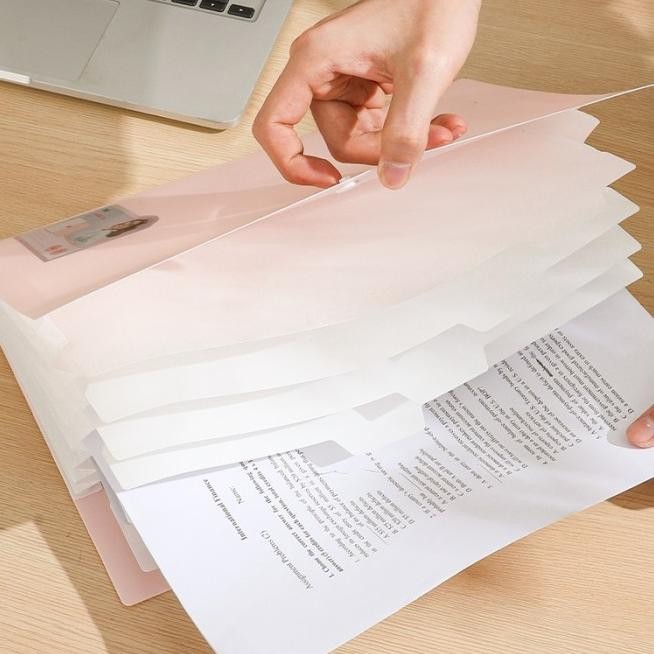 

[DELI X AGNEZ MO] DELI EXPANDING FILE / TAS DOKUMEN / MAP HARMONIKA A4 8 SLOT CF698 TERBARU