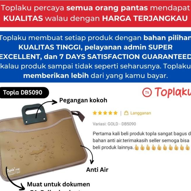 

TOPLA TAS BERKAS DOKUMEN FILE BESAR ANTI AIR RESLETING 15.6 INCH MURAH
