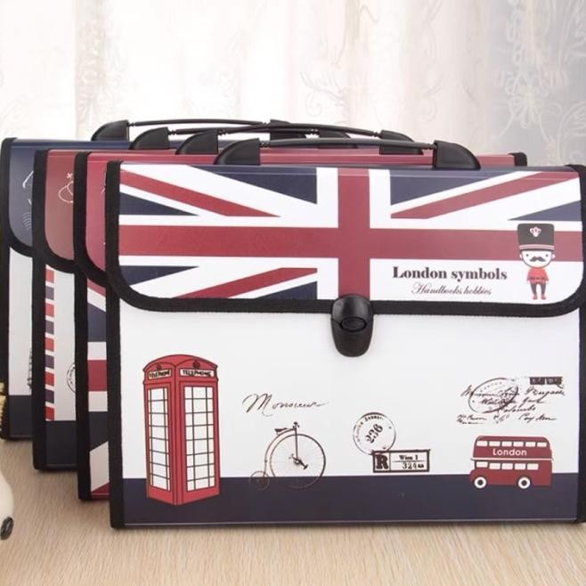 

DOCUMENT FOLDER ORGANIZER BAG TAS DOKUMEN MAP A4 EXPANDING SLOT FILE FOLDER TEMA LONDON TERBARU