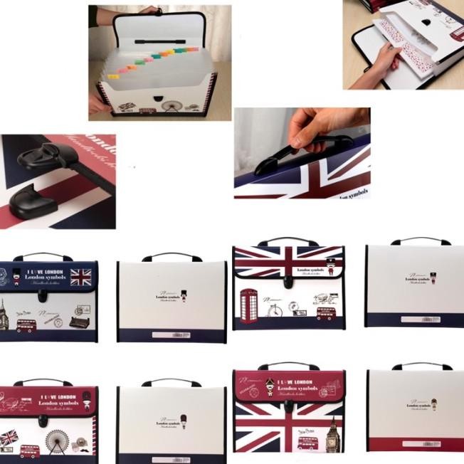 

TERBARU DOCUMENT FOLDER ORGANIZER BAG TAS DOKUMEN MAP A4 EXPANDING SLOT FILE FOLDER TEMA LONDON