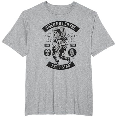 Kaos HADIAH RETRO ROCK N ROLL VIDEO KILL THE RADIO STAR OLD SCHOOL |73ZD6xDA|