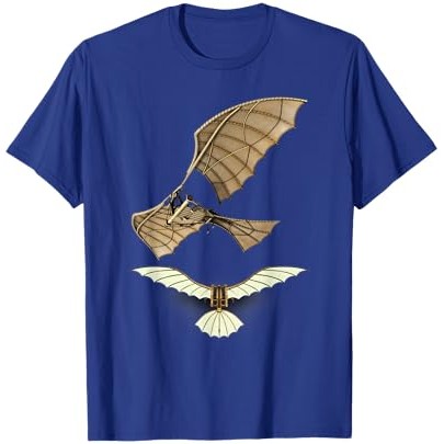 Kaos Ornithopter Kaos Sketsa Pesawat Terbang Leonardo da Vinci |R4d51JXE|