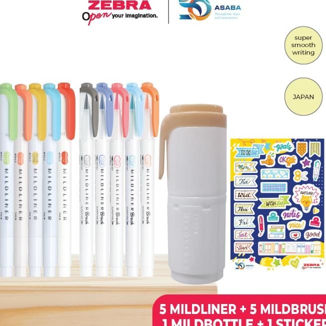 

Zebra Paket Alat Tulis Highlighter Dua Sisi Mildliner - Isi 10 Pcs Barangbaru