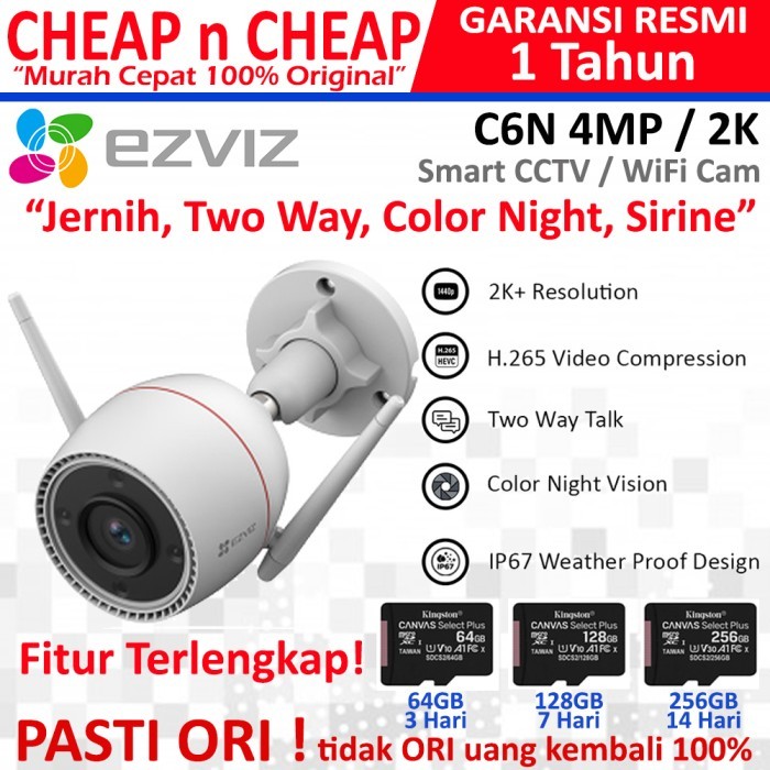 Ezviz C3W Pro 4MP Color Night - Smart CCTV / Wifi Cam / Cam