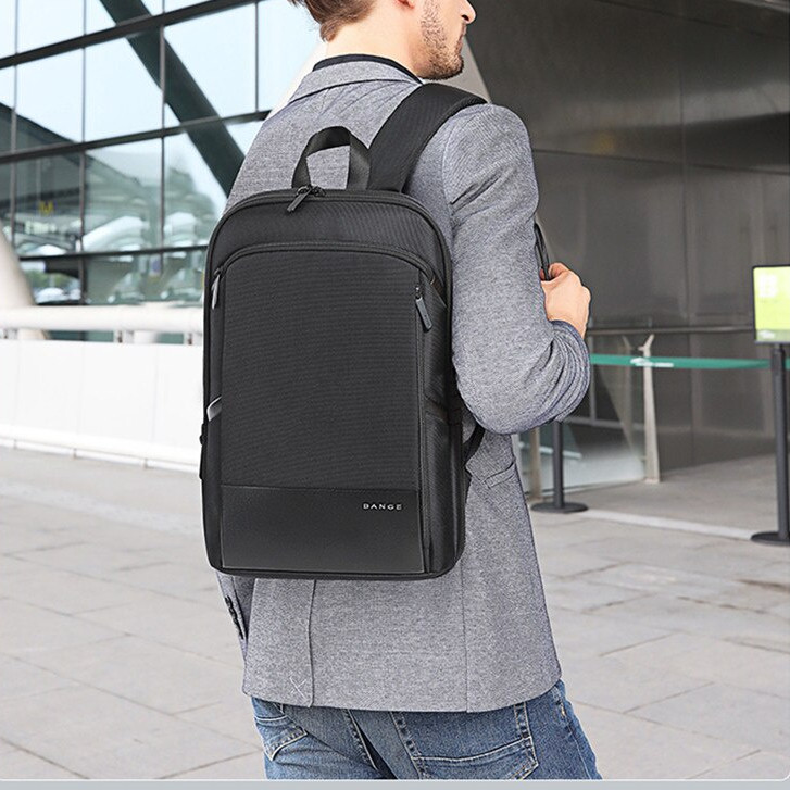 RANSEL LAPTOP 15,6 inci kelas atas BANGE untuk pria Tas Ransel Travel Ringan Anti Maling yang Sangat