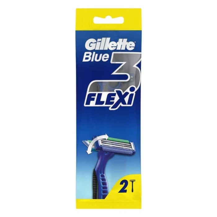 HRG DISKON PISAU PENCUKUR KUMIS GILLETTE BLUE 3 SIMPLE ISI 2 RAZOR SHAVER GILETE