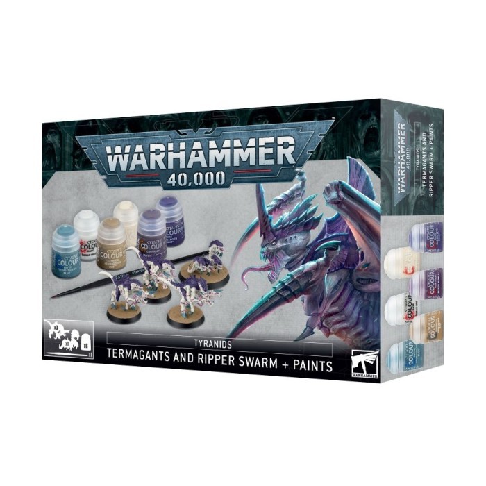 

Warhammer 40K: Tyranids - Termagants and Ripper Swarm + Paints Set