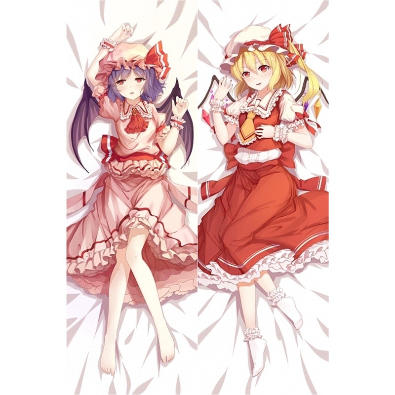 【Stok Siap】50cmx150cm Touhou Project Flandre Remilia Scarlet Cosplay Dakimakura Sarung Bantal Tubuh 