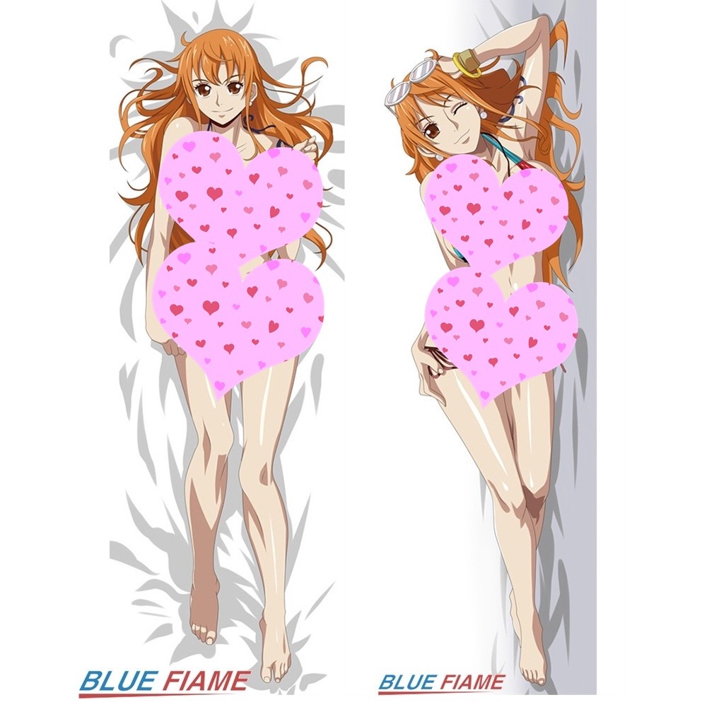 Anime one piece seksi nami nicole robin nyaman memeluk case bantal tubuh mencakup 150x50cm |F094AA7F