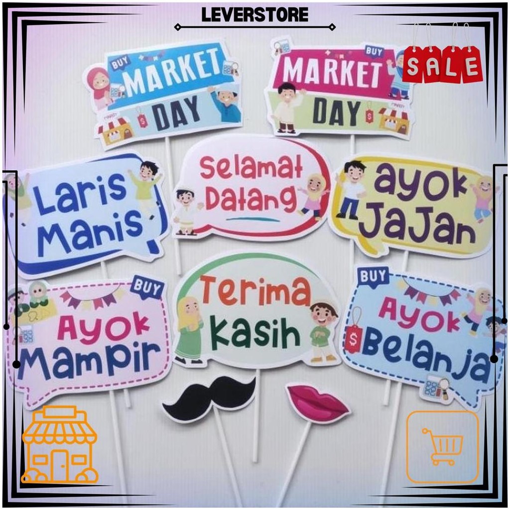 Market Day Props Dan Bunting Flag Properti Foto Acc Market Day Dekorasi Photobooth D Terlaris