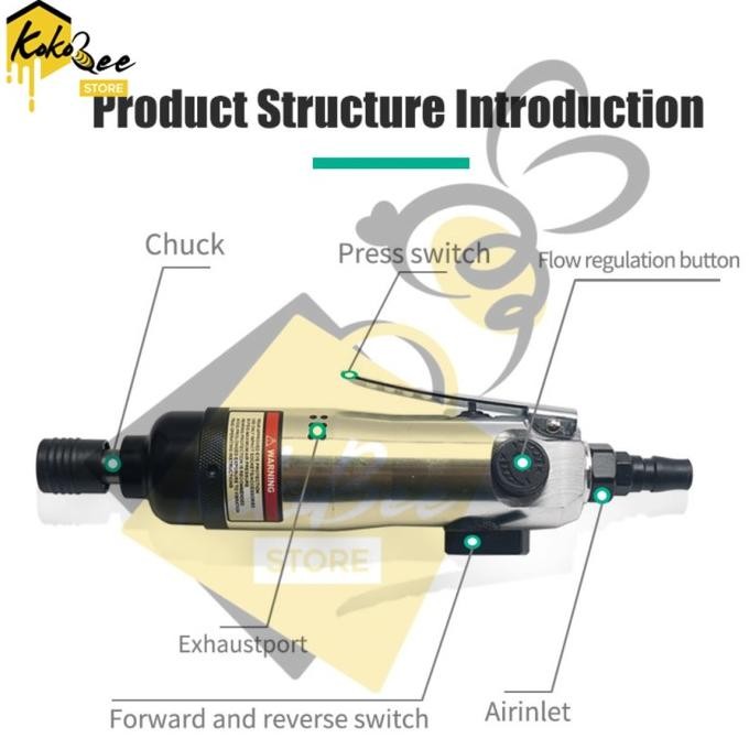 Terpopuler Air Impact Screwdriver Obeng Angin Air Screwdriver 1/4" Body Besar H5