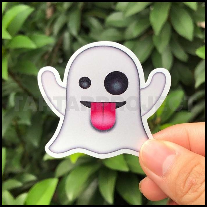 

TERMURAH STICKER STIKER VINYL - EMOJI CRAZY GHOST !!!!!!