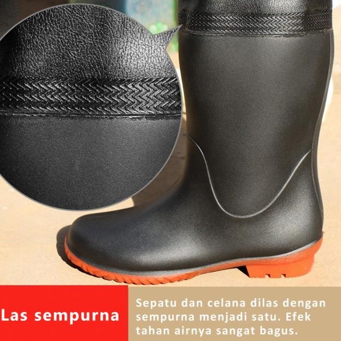 Sepatu Bot Karet Petani Panjang Celana Safety Wader Pants Anti Air