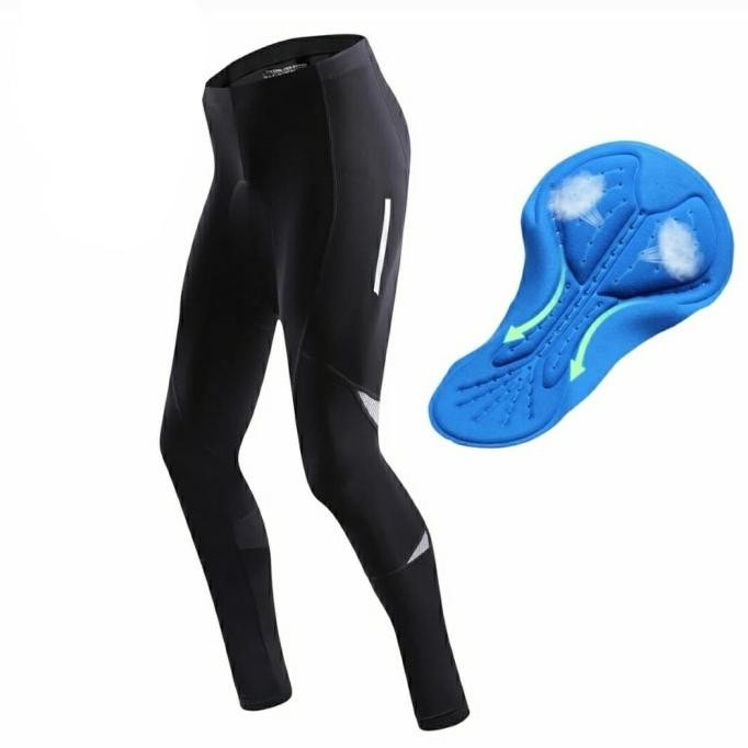 LIXADA Celana Panjang Sepeda Gowes Ketat Padding Gel Reflective Pants