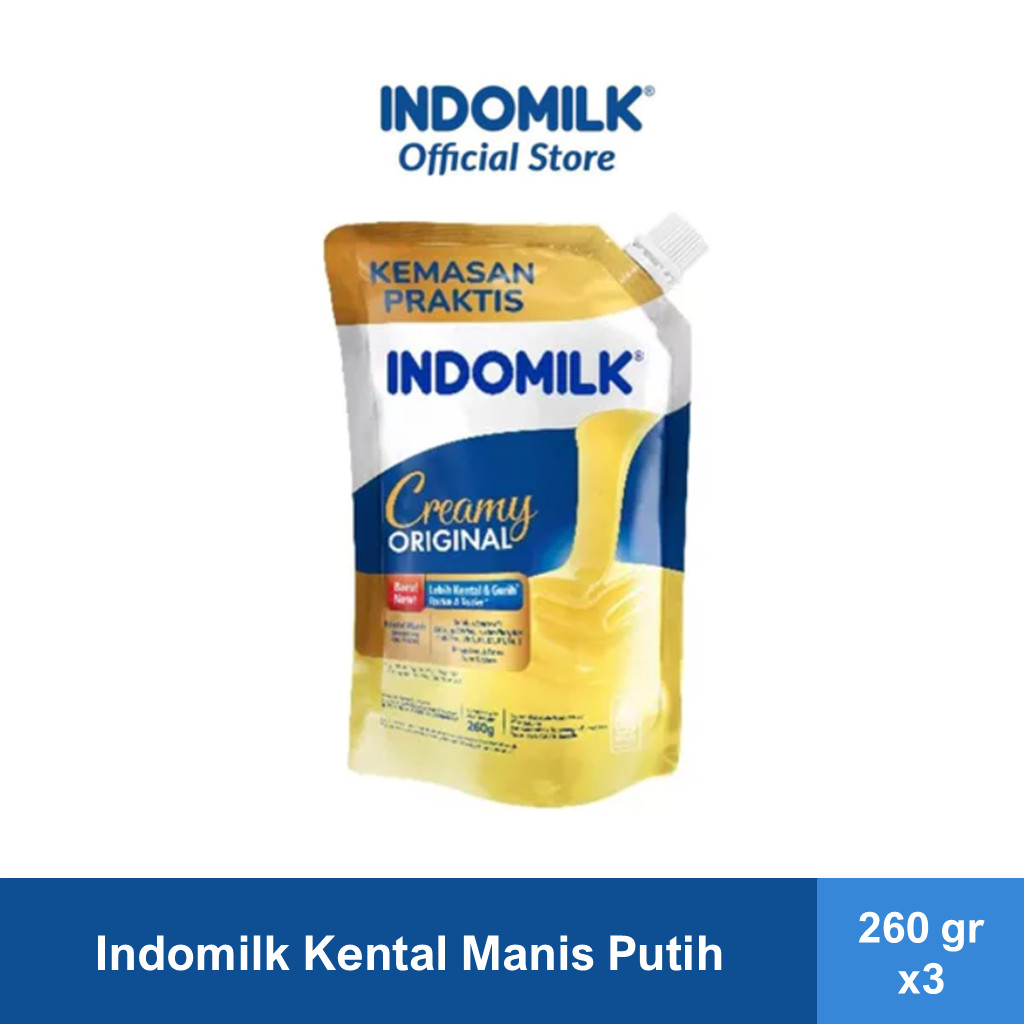 

Indomilk Kental Manis Putih Small Pouch 260 gr x3