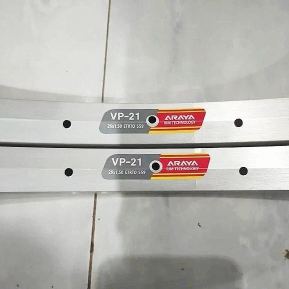 VELG SEPEDA MTB 26 INCH 36 HOLE RIMS ARAYA VP 21 SILVER