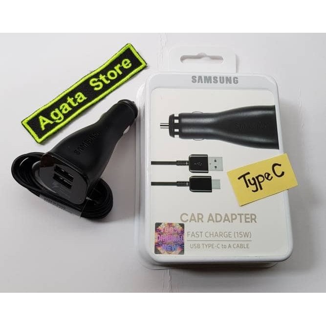 Charger Mobil Samsung Type C ( Saver ) C7 /C9 Pro Dual Car Adapter Ori