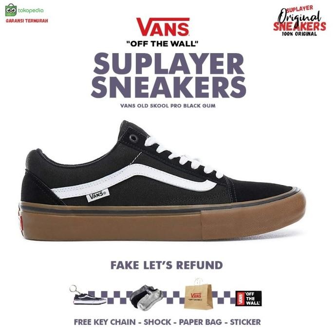 Vans oldskool pro black gum original bnib / Vans Old Skool Pro