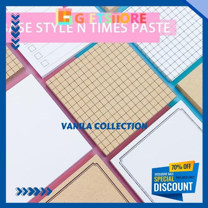 

STICKY NOTE MEMO BROWN WHITE RETRO SEDERHANA KOREA STICKY NOTE ALAT TULIS-GS PALING DICARI