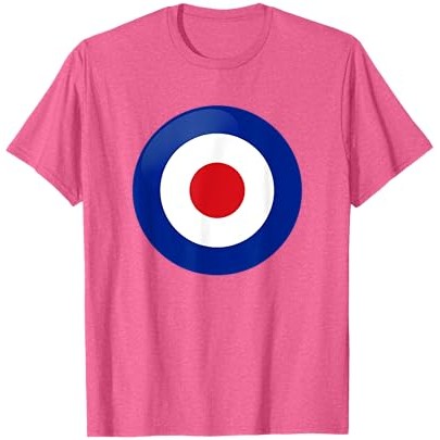 Kaos Target Bulat Simbol Retro Bullseye Mod RAF Inggris Vintage |zYmHHsco|