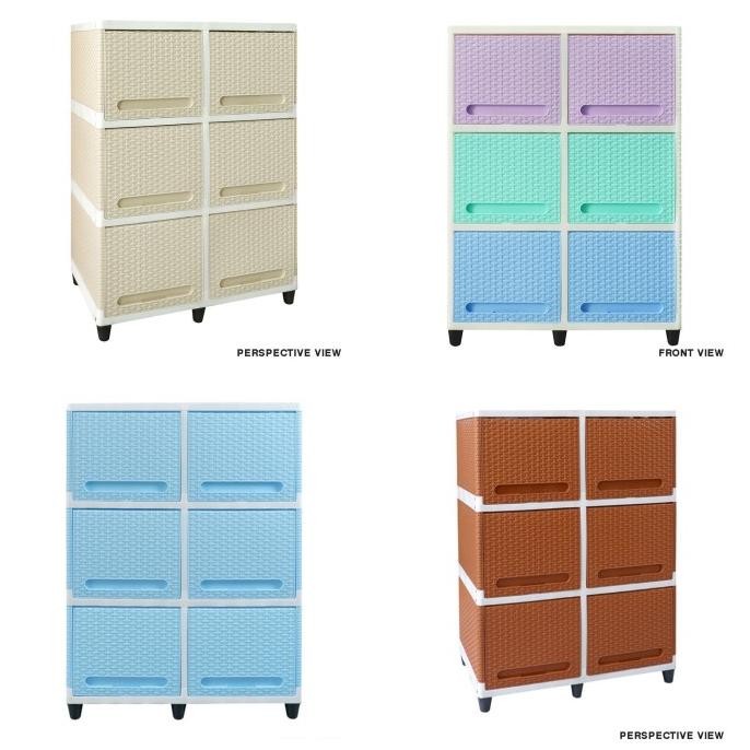 lemari plastik club flip double susun 3