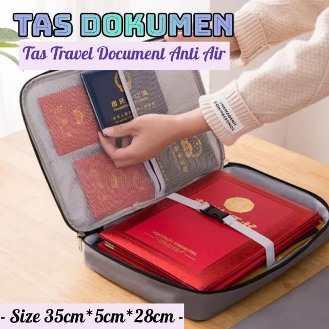 

NEW STOK/ TAS DOKUMEN / TEMPAT PENYIMPANAN FILE TRAVEL DOCUMENT STORAGE BAG /NON COD