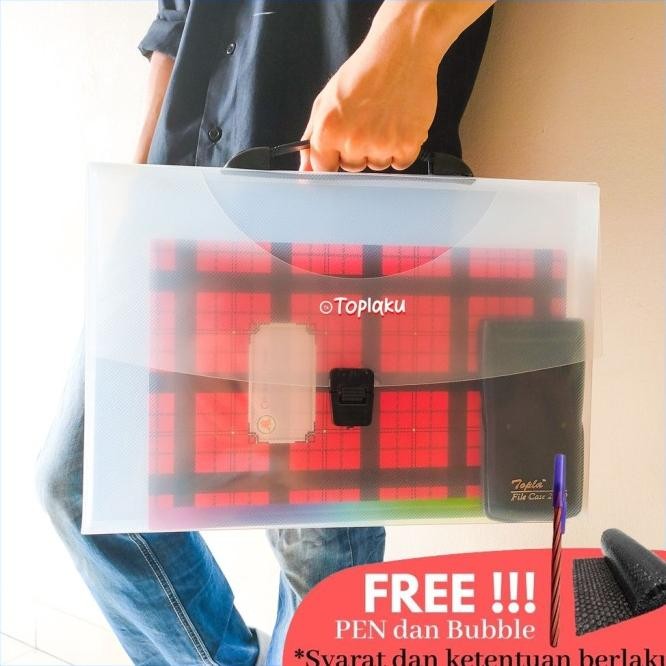 

TERLARIS TOPLA MAP TAS DOKUMEN FILE PLASTIK ANTI AIR BESAR PENTING F4