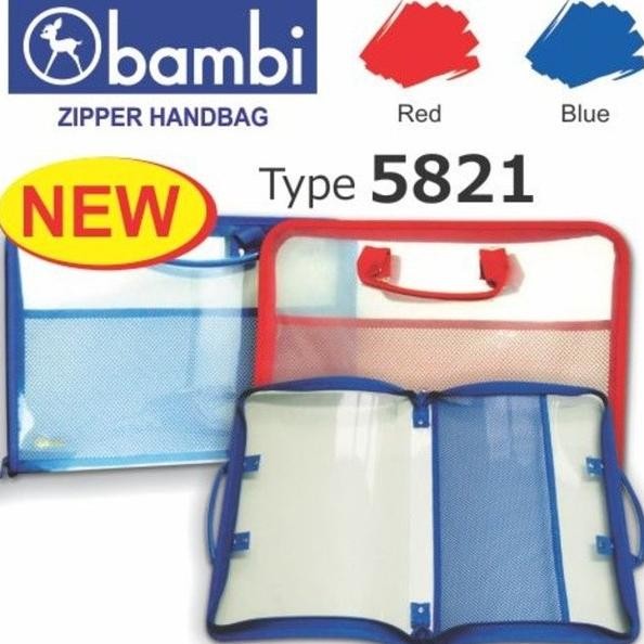 

BAMBI TAS ZIPPER BAG UKURAN FOLIO / TAS BERKAS JUMBO / MAP DOKUMEN /