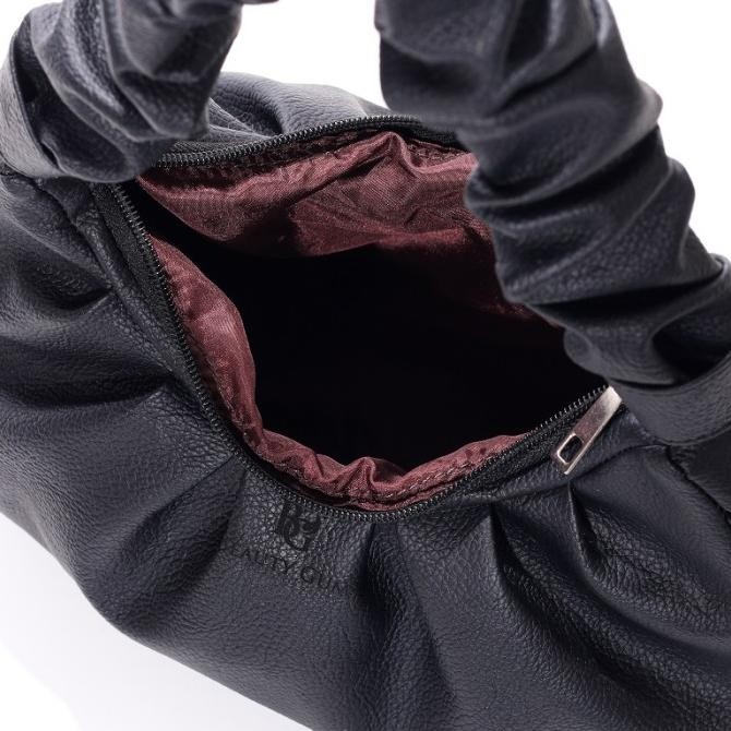 Tas selempang wanita korea serut Eloise Black Beauty Gum