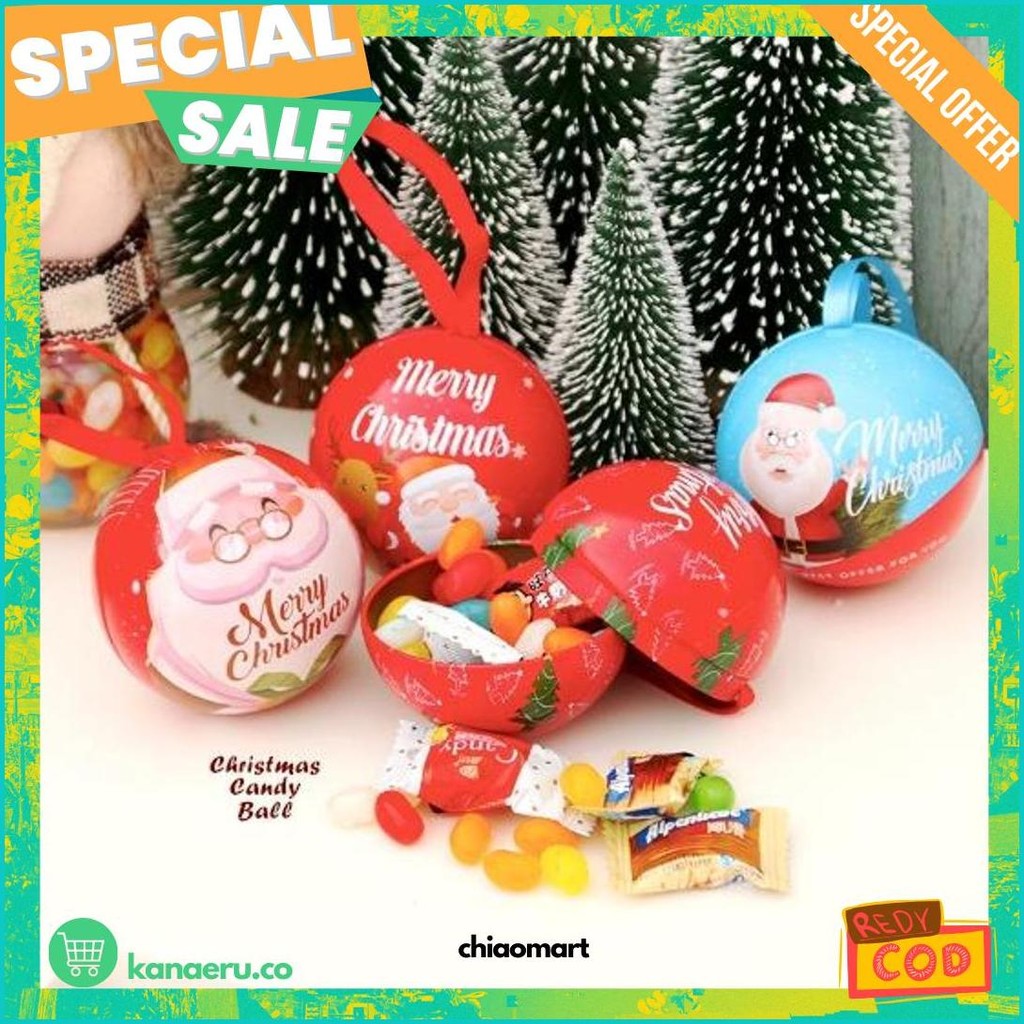 

Christmas Candy Ball Permen Rasa Buah Kemasan Bentuk Bola Hadiah Natal Kado Natal Anak Anak Promo