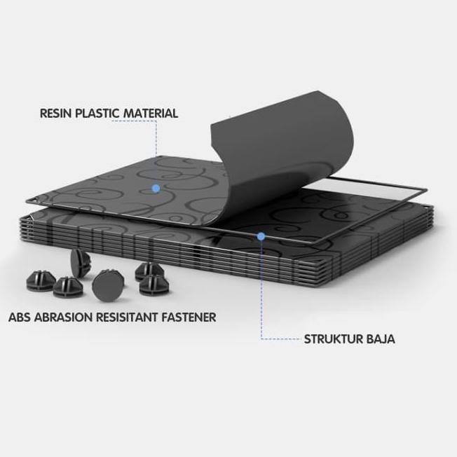 Lemari pakaian rak serbaguna susun plastik lemari baju 9 pintu