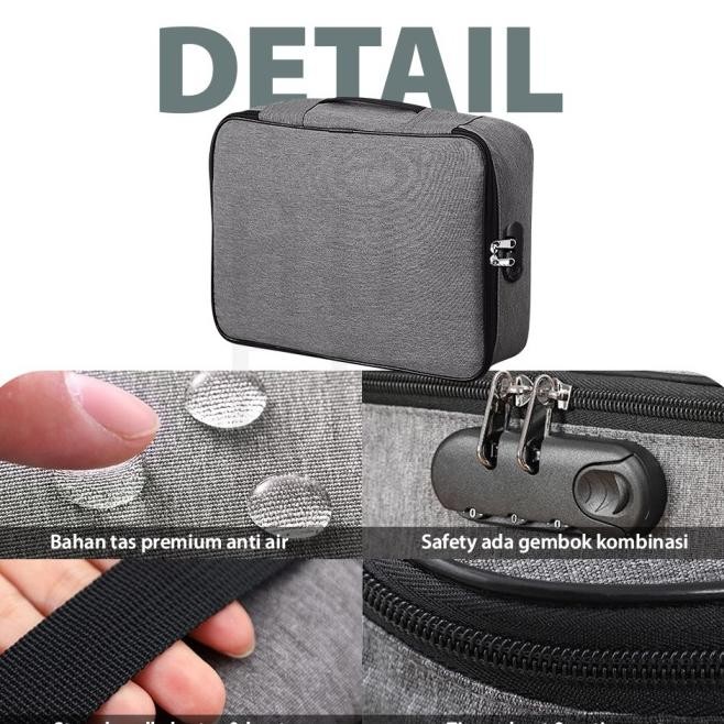 

TAS DOKUMEN TEMPAT PENYIMPANAN FILE SURAT TRAVEL BAG SECURITY LOCK
