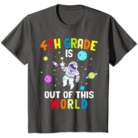 4th Grade is Out of This World Keren Astronaut Outer Space T-Shirt |06jT0XJz|