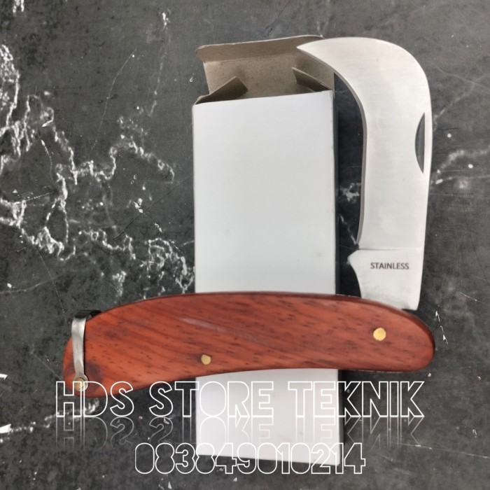 pisau lipat mini okulasi tukang kebun /pisau cangkok sabit ukir