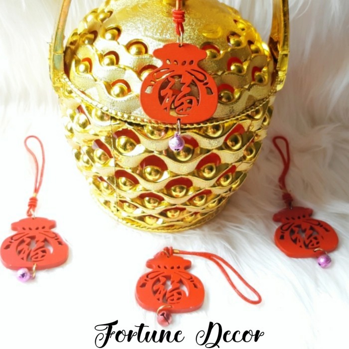 Julie - Gantungan Imlek Kayu Label Hang Tag Imlek