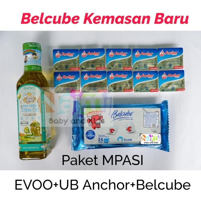 

PROMO paket hemat mpasi EVOO Casa Di Oliva UB Anchor Keju Belcube Murah