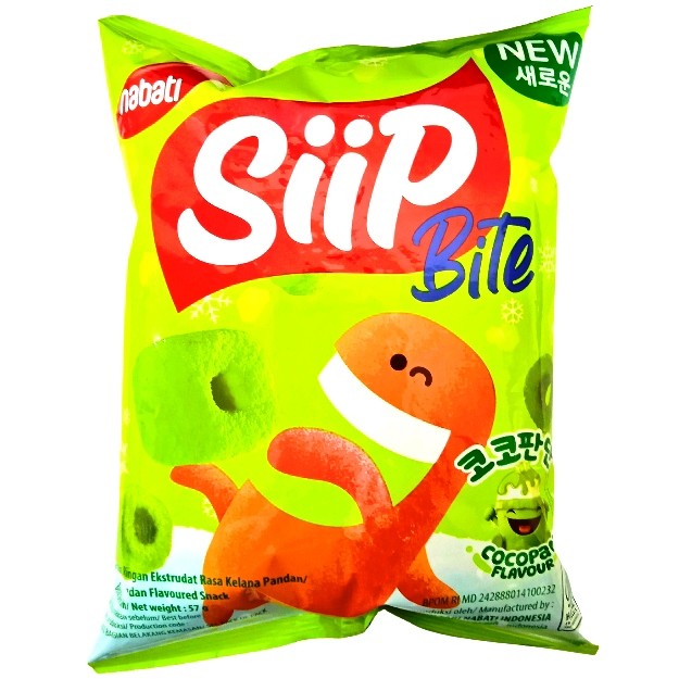 

S22059 NABATI SIIP BITE COCOPANDAN SNACK 57GR MAJU BERSAMA (20250401)