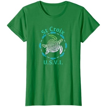 Kaos St. Croix USVI T-Shirt Vintage Tribal Turtle Gift TShirt |Hd7QPuLR|