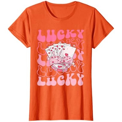Kaos Pria Wanita Pesta Lajang Kasino Retro Lucky Vibes Poker Dice |ipDx2HTF|