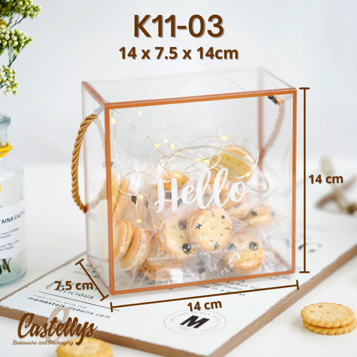 

TERMURAH - Kotak Mika Dus Packaging Goodiebag K11-03 utk Coklat Cookies Roti Kue