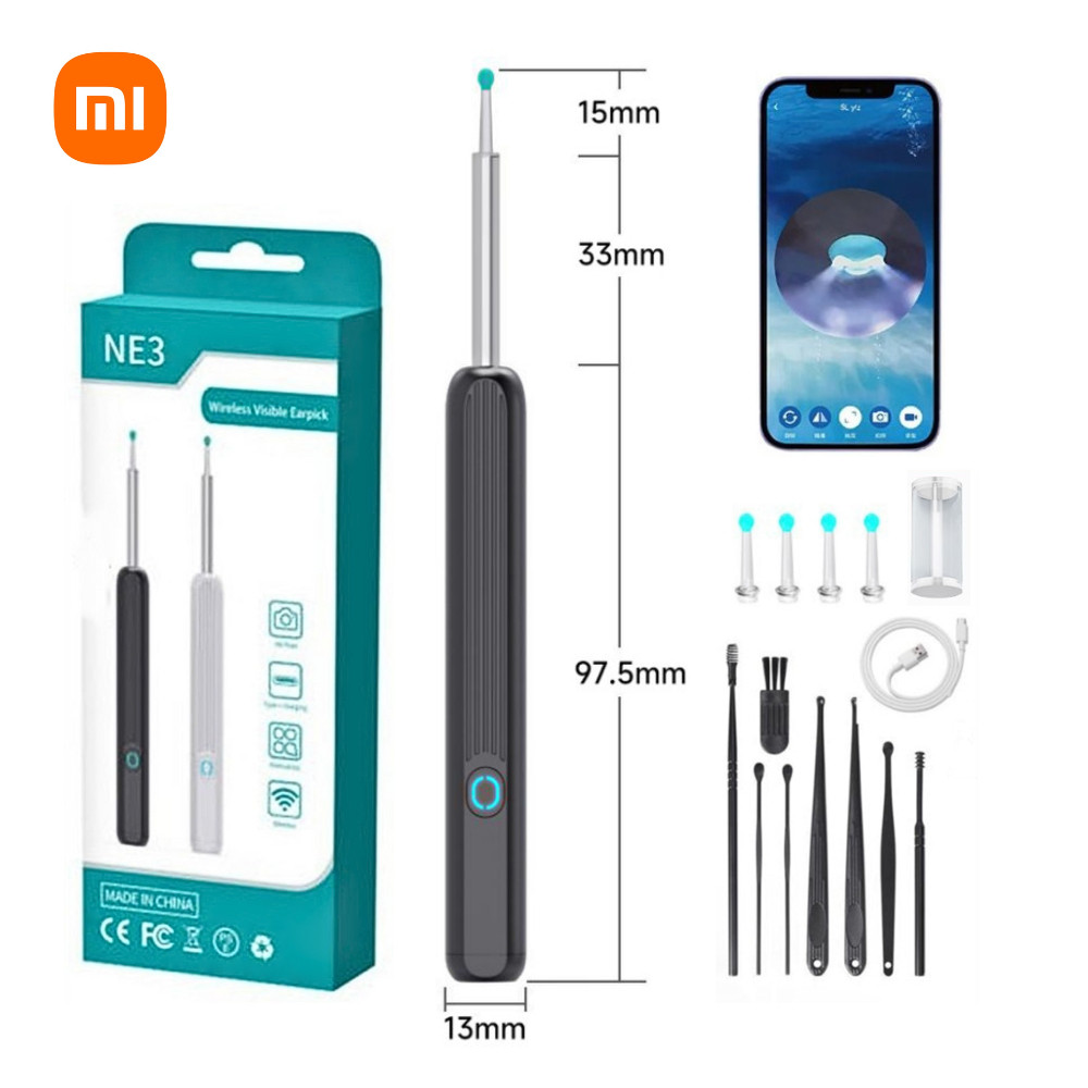 Korek Kuping Led Smart - Anrrun Korek Kuping Led Smart Pembersih Telinga Korek Kuping Kamera