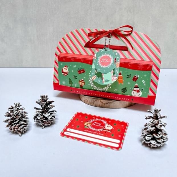 

5 Set Box Jinjing 18.5X9.5X8 Cm 2 Toples 300 400 Ml Joyful Box Natal Christmas Hampers Mainan Anak