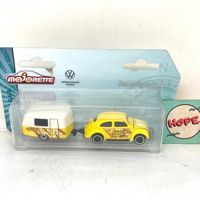 Majorette Volkswagen Beetle Chillin Camper with trailer Eriba Puck The Originals Trailer
