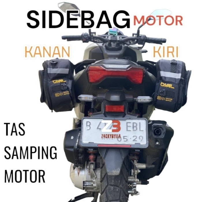 SIDE BAG SIDEBAG FUNCOVER OVAL TAS SLEMPANG SAMPING MOTOR MOGE KANAN KIRI NMAX VIXION HARLEY