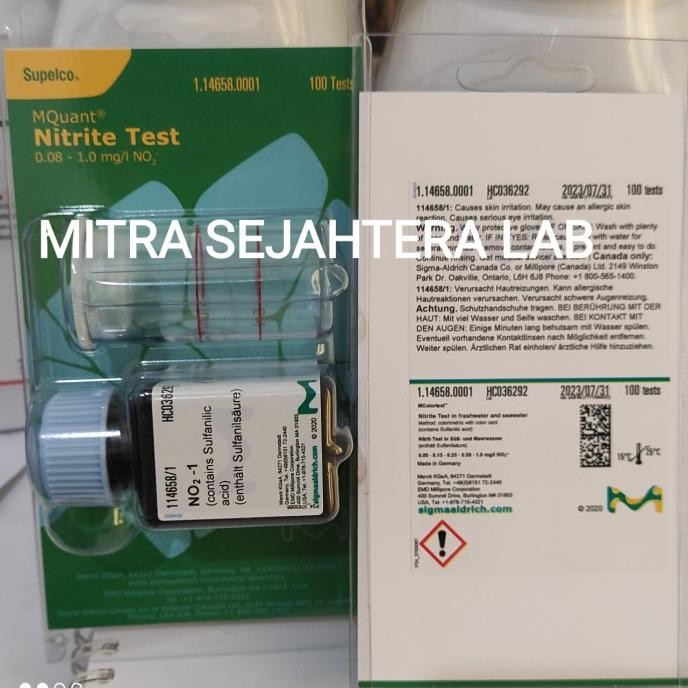 NITRITE TEST MERCK 1 Kit 114658 | 1.14658.0001 UJI NITRITE 100 TEST