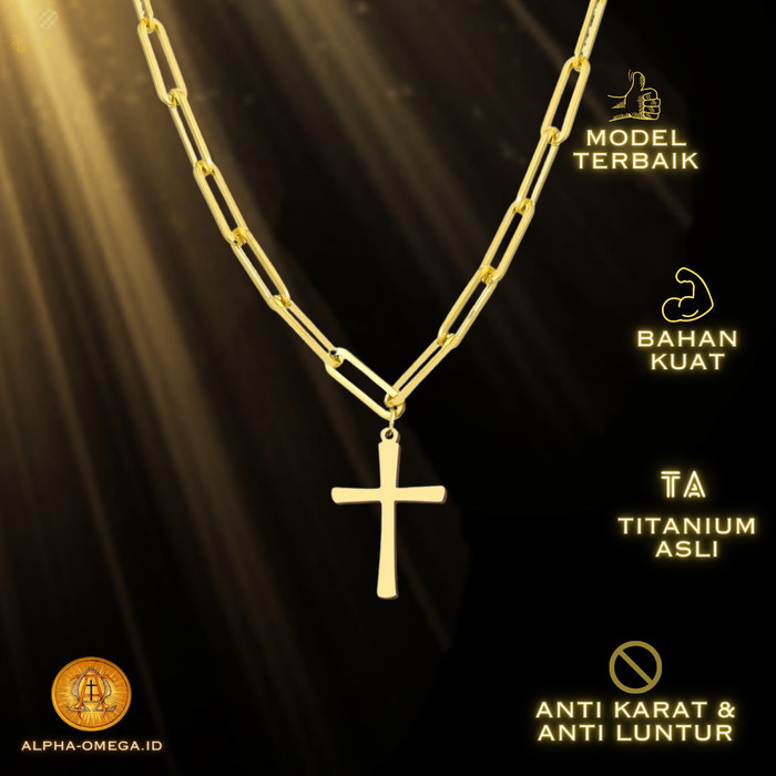 Azzatun - Kalung Salib Wanita Kristen Model Terbaru - Aksesoris Rohani Kristen