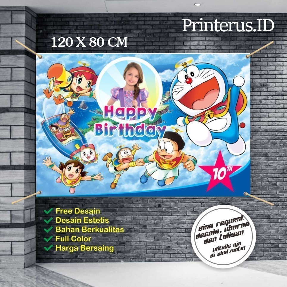 PROMO DISKON GEDE  Bisa COD, Chek Dulu Spanduk / Banner / MMT / Invitation / Backdrop happy birthday