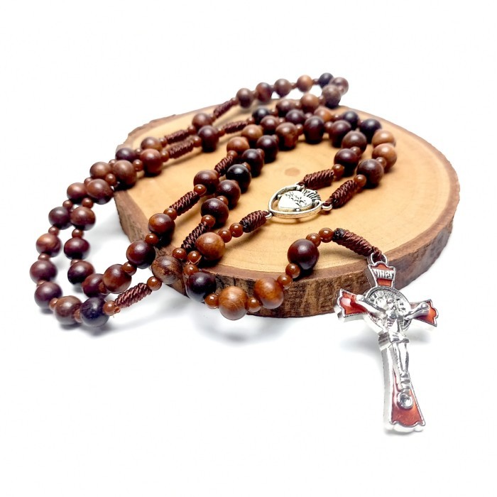 Azzatun - Rosario Kayu Stigi Laut Asli 100% Bonus Kantong Serut Bahan Blacu