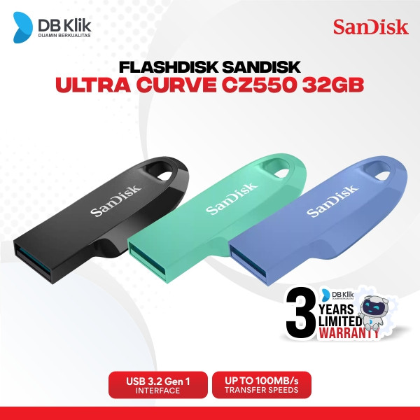 Sandisk Flashdisk Ultra Curve Cz550 32Gb Usb 3.2 (Sdcz550-032G-G46)